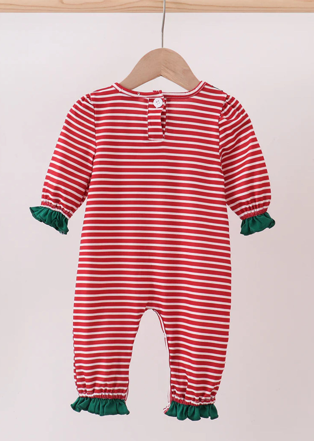 Christmas 2025 • girls milk Santa & cookies French knot romper