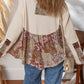 Beige Paisley Ethnic Print Top LT