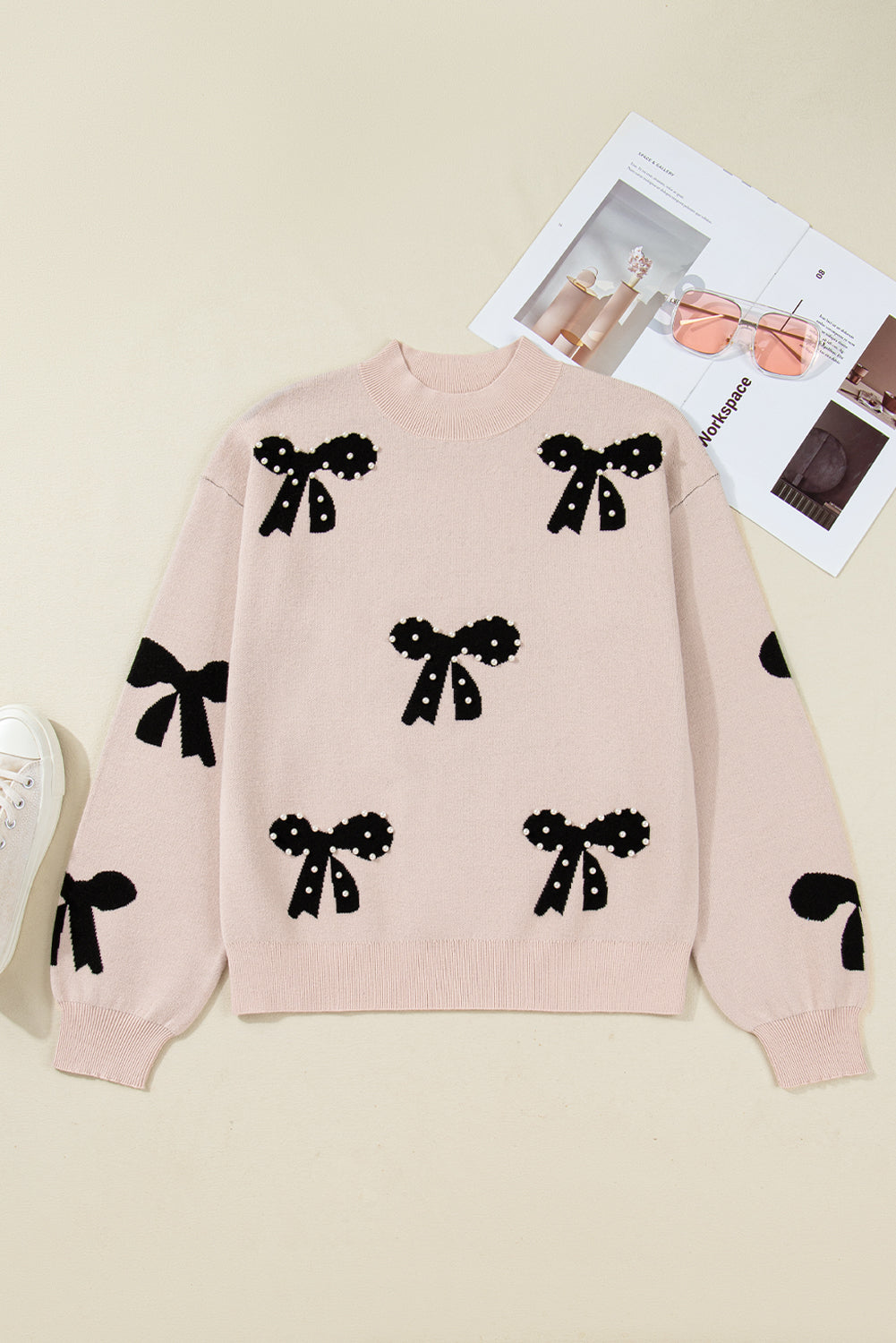 Pearl Bow Sweater *TWO COLORS* LT
