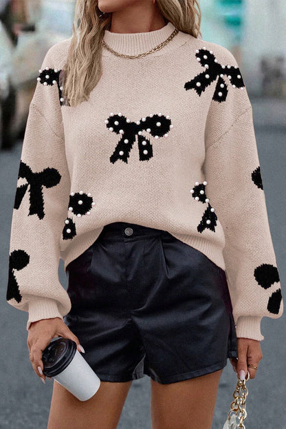Pearl Bow Sweater *TWO COLORS* LT