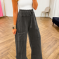 Mineral Wash Raw Hem Pants *MULTIPLE COLORS* LT