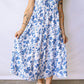 Blue Floral Midi Dress January.