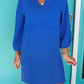 Blue Frilled Shift Dress LT