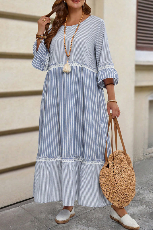 Blue Mixed Stripe Plus Maxi LT