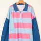 Blue Stripe Colorblock Plus Pullover RTS