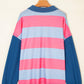 Blue Stripe Colorblock Plus Pullover RTS