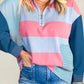 Blue Stripe Colorblock Plus Pullover RTS