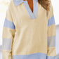 Blue Stripe Polo Sweater LT