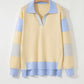 Blue Stripe Polo Sweater LT