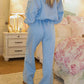 Blue Floral Patchwork Lounge Set LT