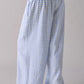 Blue Plaid Smocked Loose Pants LT