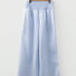 Blue Plaid Smocked Loose Pants LT