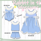 PO101 Blue easter bunny lace bow collection