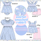 PO101 Blue easter floral smocked collection