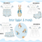 PO101 Blue easter peter rabbit embroidery collection