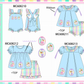 PO101 Blue goose applique gingham collection
