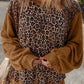 Brown Leopard Floral Pullover LT