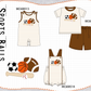 PO101 Brown ball applique stripe collection