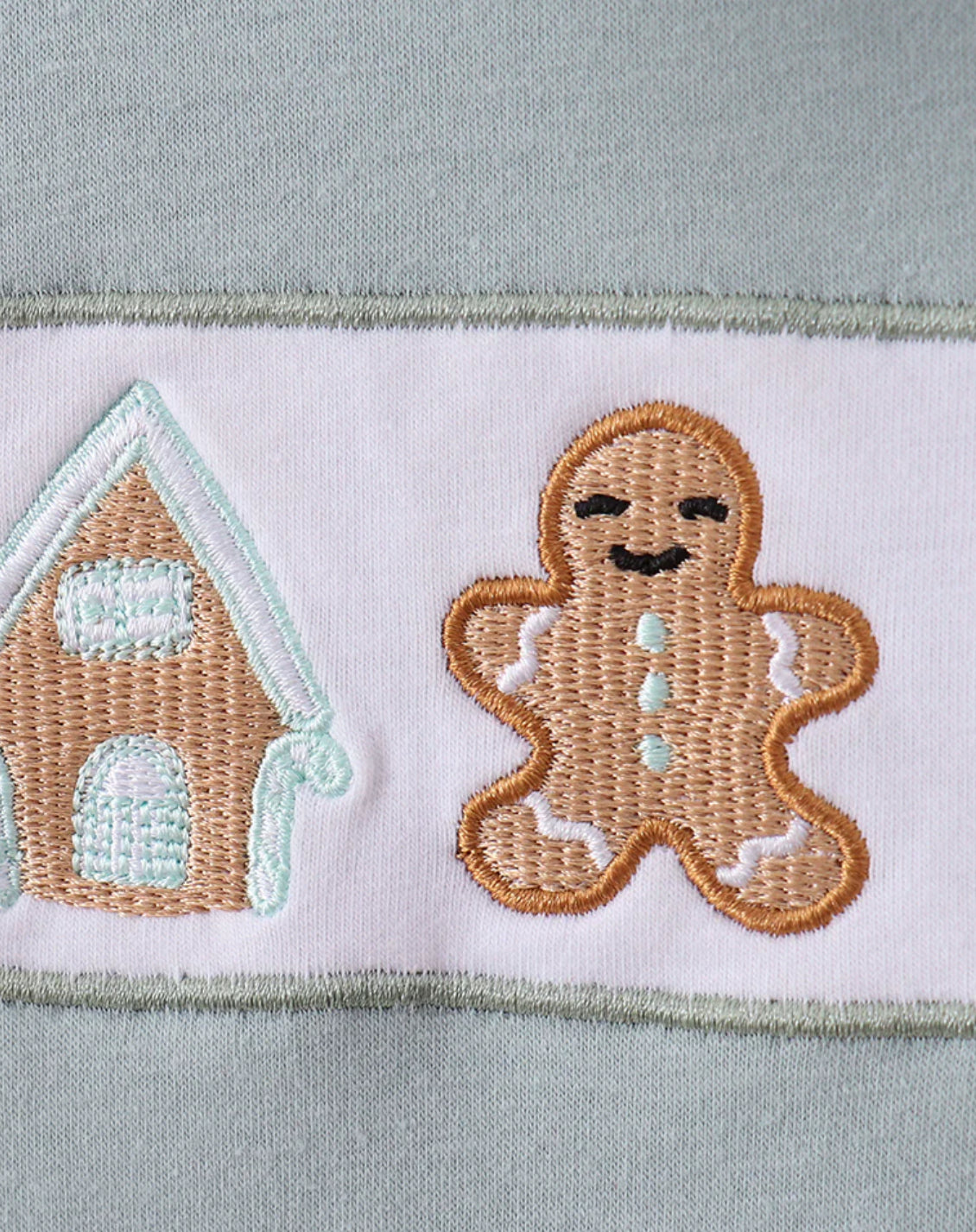 HD xmas 25 • boys embroidered Gingerbread pant set