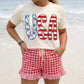 Gingham Ruffle Shorties RTS