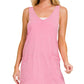 Acid-Washed Overall Mini Dress Zenana RTS
