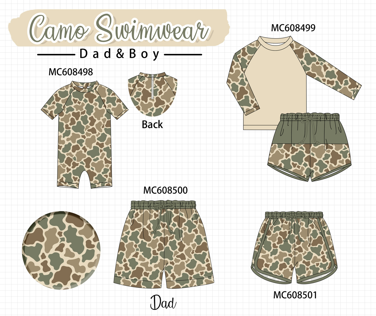 PO101 Camouflage swimsuit collection