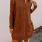 Chestnut Ribbed Sweater Dress RTS