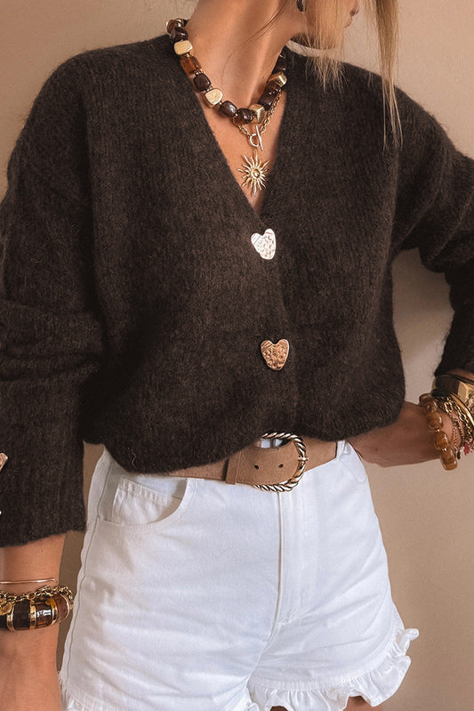 Chicory Heart Button Sweater RTS