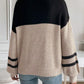 Colorblock knit Striped Sweater LT