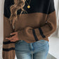 Colorblock knit Striped Sweater LT