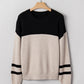Colorblock knit Striped Sweater LT
