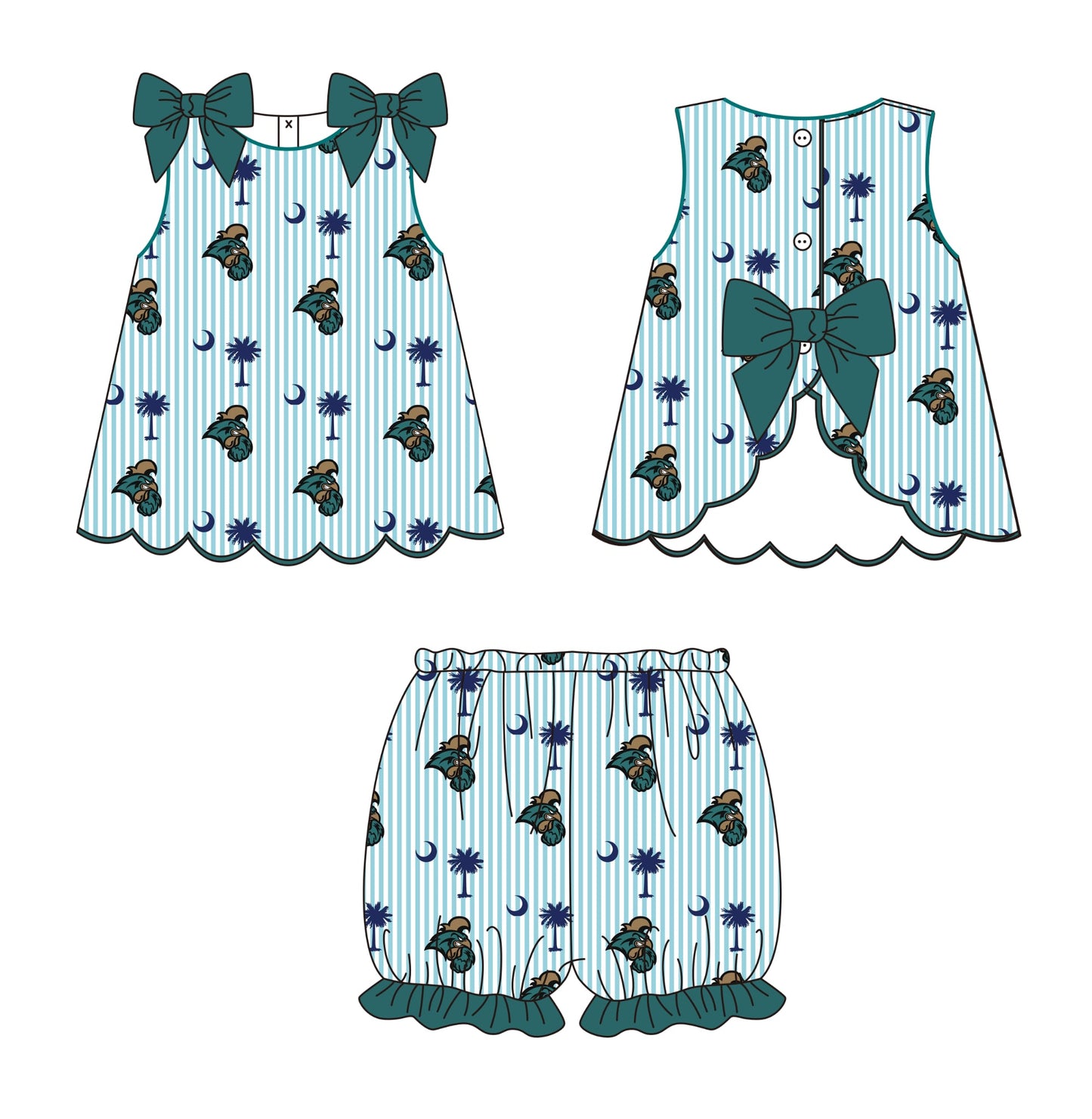 PREORDER ETA JULY • Once a Chant, Always a Chant Collection - Girls Ruffle Bloomer Short Set