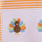 Thanksgiving 2025 • Boys stripe orange turkey embroidered shirt