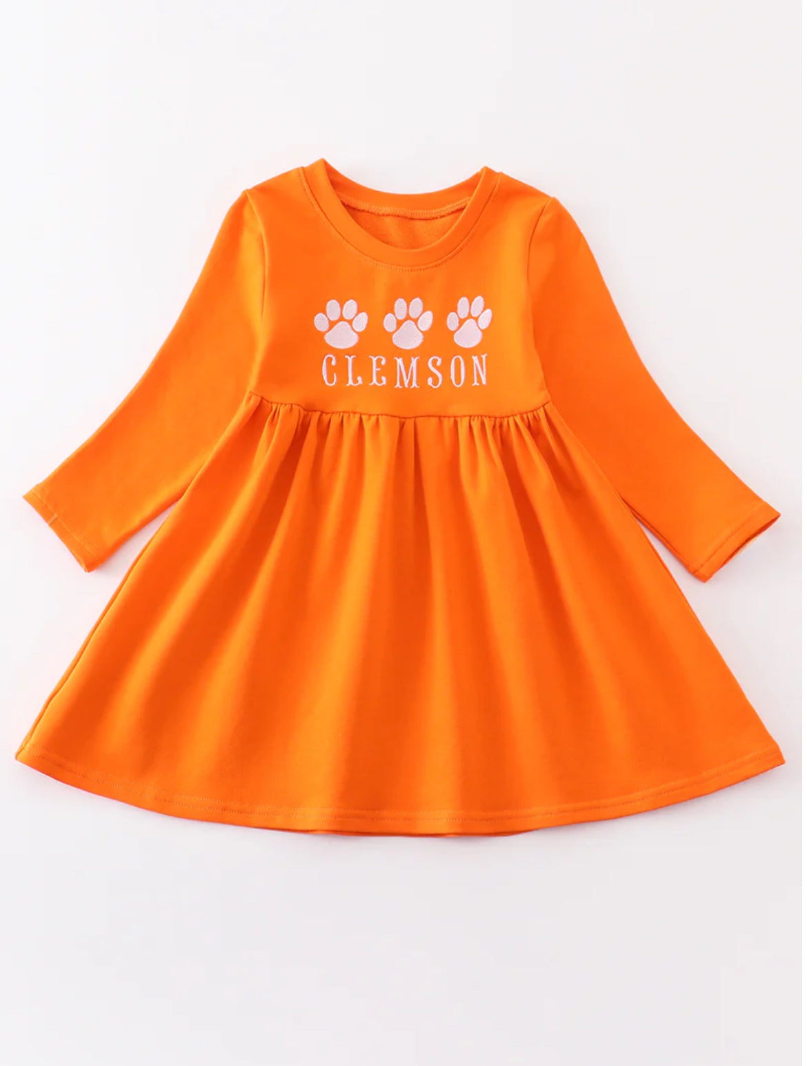 Girls Clemson embroidery dress