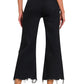 Distressed-Knee Crop Pants Zenana RTS