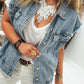 Denim Flap Pocket Vest LT