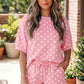 Polka Dot Oversized Top Set