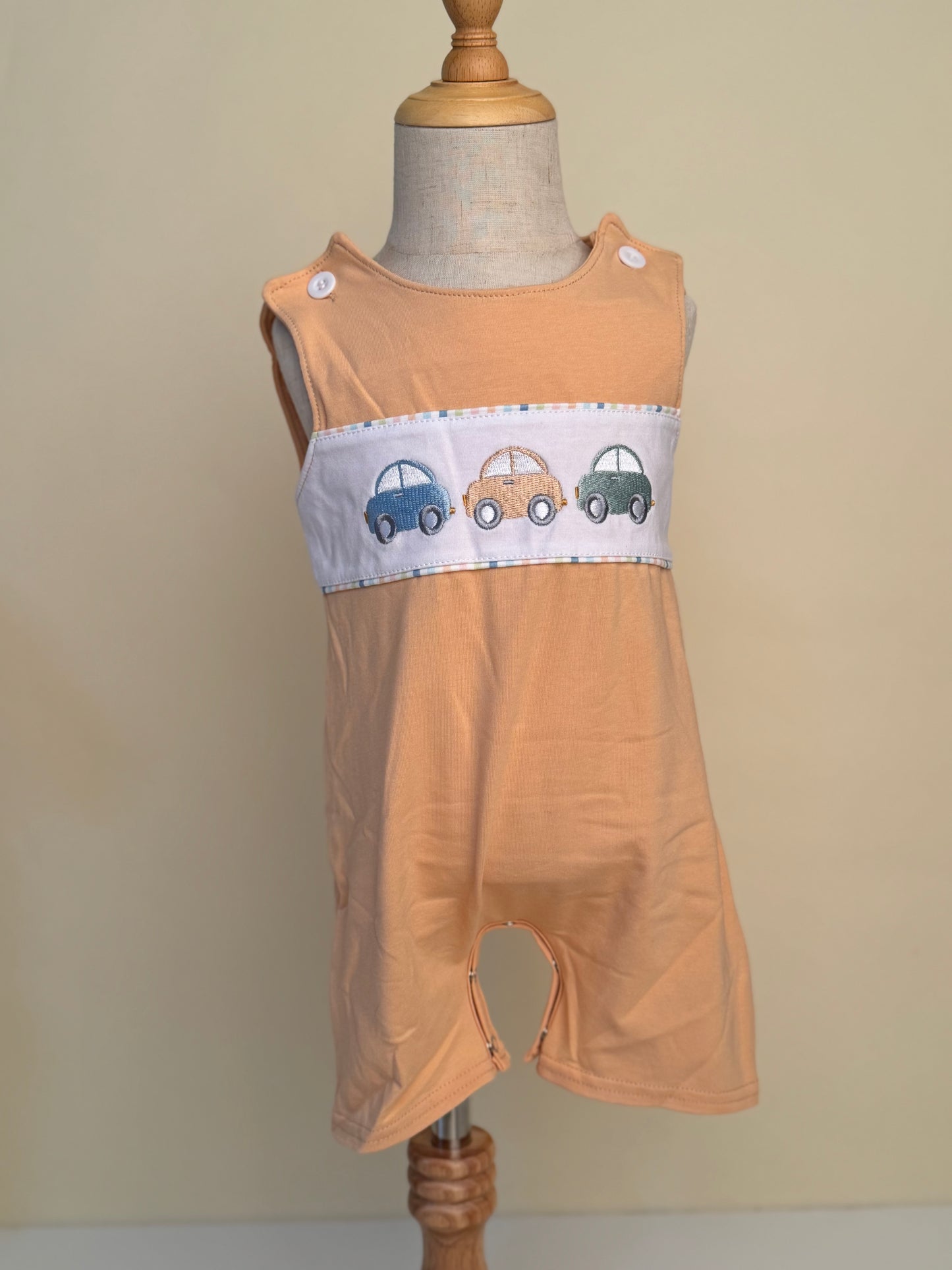 Boys Embroidery car romper