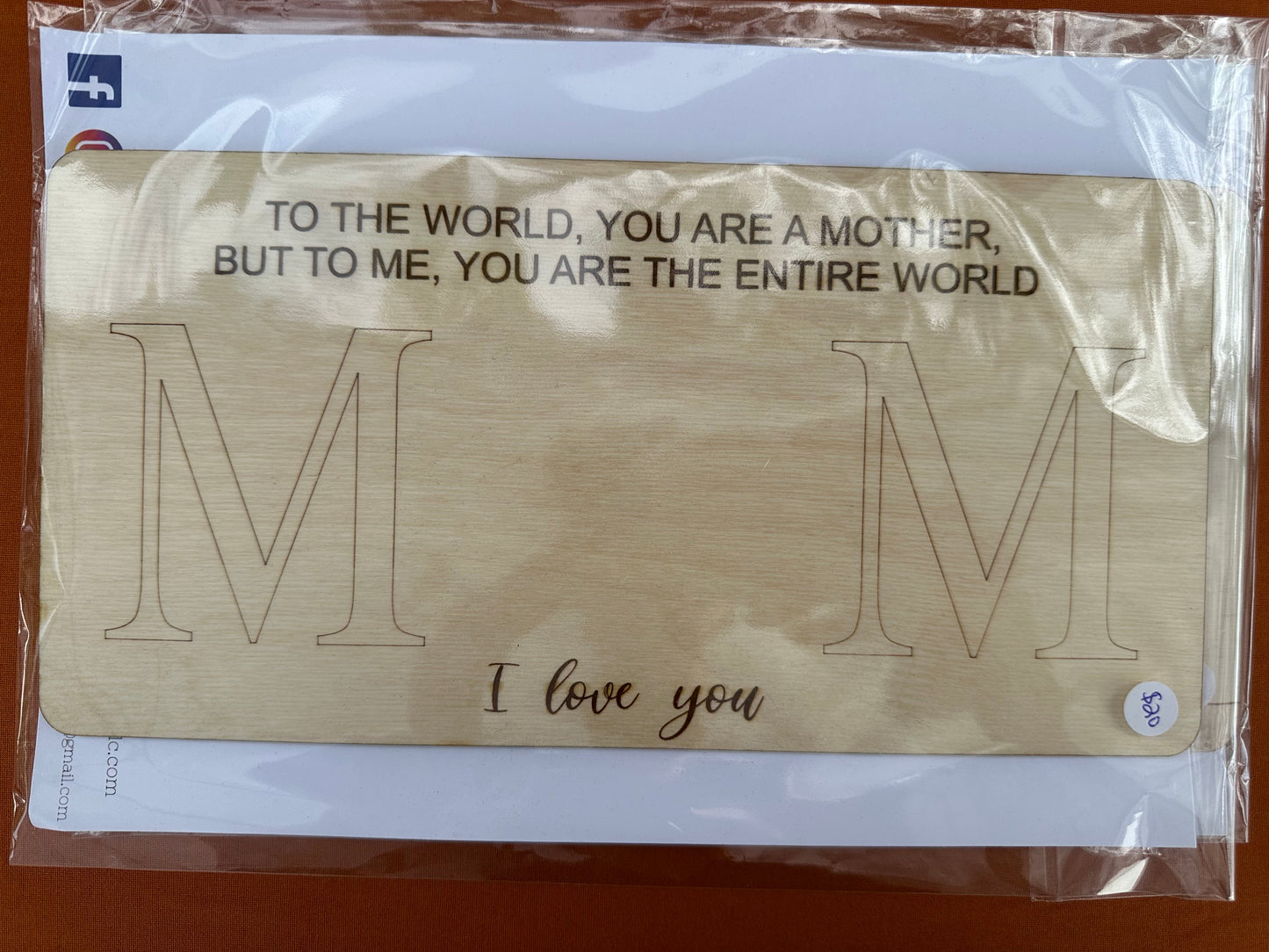 Mom plaque