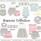PO101 Easter bunny embroidery bow stripe collection