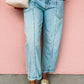 Exposed Stitch Barrel Jeans LT