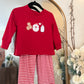 Christmas 2025 • boys red Santa cookies & milk jogger set