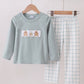 HD xmas 25 • boys embroidered Gingerbread pant set