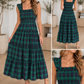 Green Plaid Ruffle Dress RTS