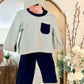MJ25 • Tate Sage/Navy Pant Set