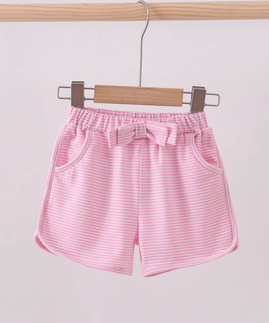 HD26 • girls pink stripe shorts