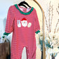 Christmas 2025 • girls milk Santa & cookies French knot romper