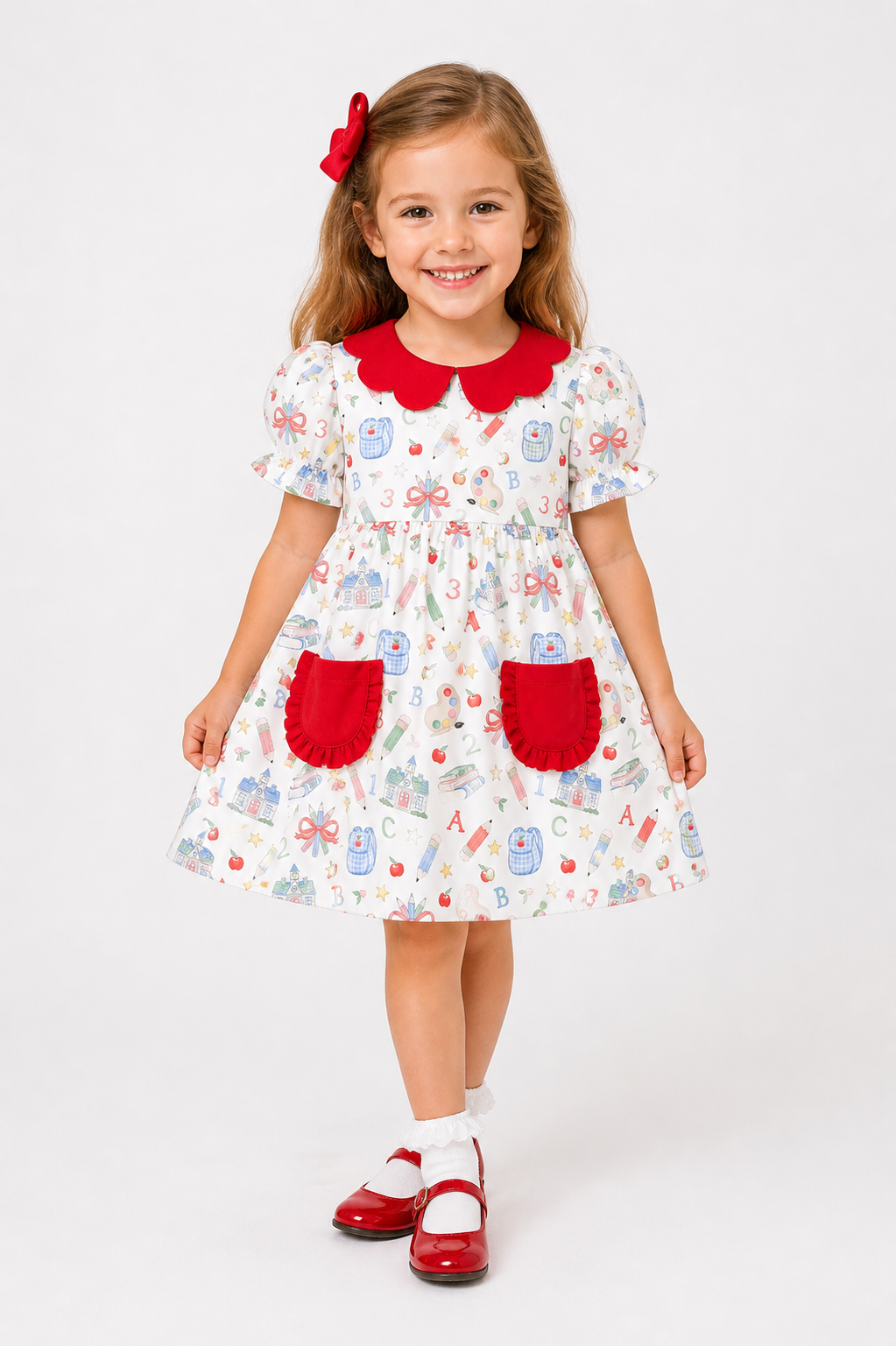 PREORDER ETA AUGUST • Girls Watercolor Preppy School Collection Dress (Cohen & Crew Exclusive)
