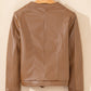 Faux Leather Fall Jacket *MULTIPLE COLORS* LT