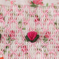 Girls pink rose hand smocked  pant set